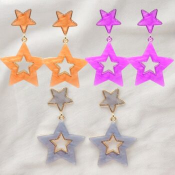 Lot de 50 Paires (soit 1,60€ la Paire) : Boucles D'oreilles Collection Été 2024 - Couleurs et Modèles Mélangés – Image 5