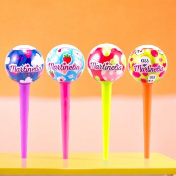 Présentoir de 24 (1,95€ pièce) : Baumes à Lèvres "LOLLIPOP" de Martinelia – Parfums Fruité – Image 2