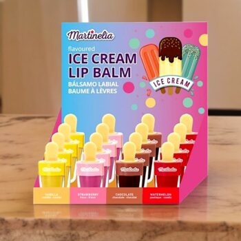 Présentoir de 24 (1,70€ pièce) : Baumes à Lèvres – Ice Cream