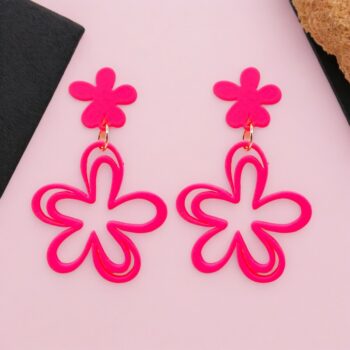 Lot de 10 paires (soit 1,80€ la paire) : Boucles d'oreilles Motifs fleurs couleurs mélangées – Image 9