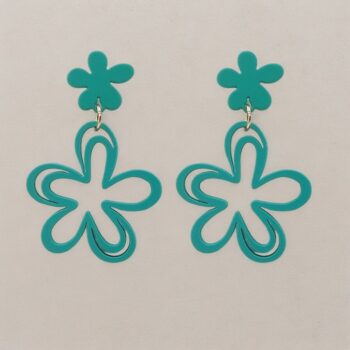 Lot de 10 paires (soit 1,80€ la paire) : Boucles d'oreilles Motifs fleurs couleurs mélangées – Image 8