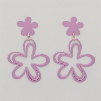 Lot de 10 paires (soit 1,80€ la paire) : Boucles d'oreilles Motifs fleurs couleurs mélangées – Image 6