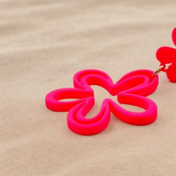 Lot de 10 paires (soit 1,80€ la paire) : Boucles d'oreilles Motifs fleurs couleurs mélangées – Image 2