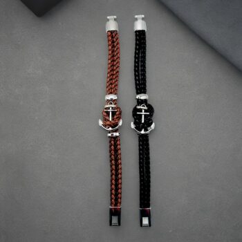 Mélange de 10 (2,90€ unité) : Bracelet Homme Ancre- Acier Inoxydable - Qualité Prémium – Image 2