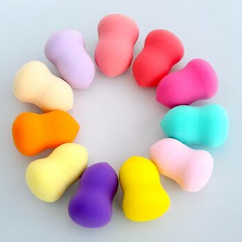 Pack de 12 (soit 1€) : Éponge professionnelle de maquillage BLENDER colorée – Image 2