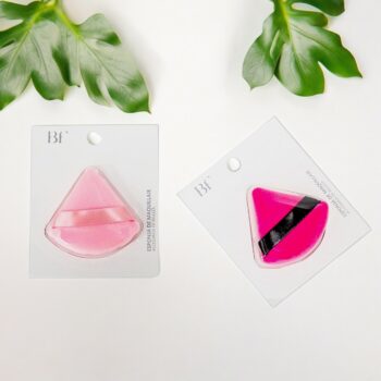 Pack de 12 (soit 0,91€) : Éponge professionnelle de maquillage Houpette triangulaire colorée – Image 2