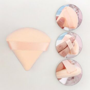 Pack de 12 (soit 0,91€) : Éponge professionnelle de maquillage Houpette triangulaire – Image 2