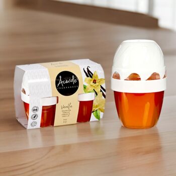 Lot de 12 X 2 (soit 1€ les 2 Pots) Coffret de 2 Déodorisants en Gel - Vanille