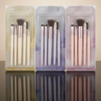 🌸Lot de 6 (soit 2,80€ le set) : Kit de Pinceaux Maquillage Poudré (5 Pièces) – L'Élégance de la Douceur ! ✨ – Image 2