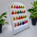 Présentoir de 12 paires (soit 0,85€ la paire) : Boucles d'oreilles "GROSSE GOUTTE" effet métallique différents coloris