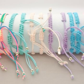 Présentoir de 24 (soit 0,85€ unité) : Bracelets "Trèfle & Tressé Colorés" – Image 4