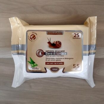 Lot de 10 (1,55€ Pièce) : Lingettes Démaquillantes à la Bave d'Escargot