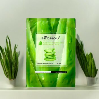 Lot de 24 (soit 0,75€ pièce) : Masque Visage à l'Aloe Vera - Doux et Rafraîchissants