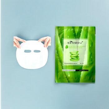 Lot de 24 (soit 0,75€ pièce) : Masque Visage à l'Aloe Vera - Doux et Rafraîchissants – Image 2
