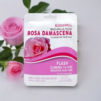 Lot de 12 (soit 0,75€ pièce) : Masque Visage à La Rose - Illumine et Hydrate