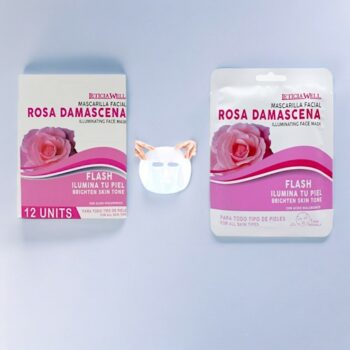 Lot de 12 (soit 0,75€ pièce) : Masque Visage à La Rose - Illumine et Hydrate – Image 2