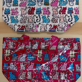 Mélange de 5 Couleurs (soit 3,95€) Grand Sac à Main + Porte Monnaie - Motifs Chats – Image 2