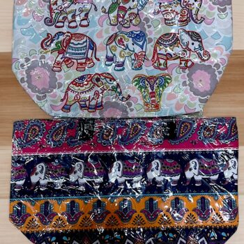 Mélange de 5 Couleurs (soit 3,95€) Grand Sac à Main + Porte Monnaie - Motifs Éléphants – Image 2