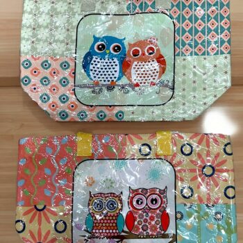 Mélange de 5 Couleurs (soit 3,95€) Grand Sac à Main + Porte Monnaie - Motifs Hiboux – Image 2