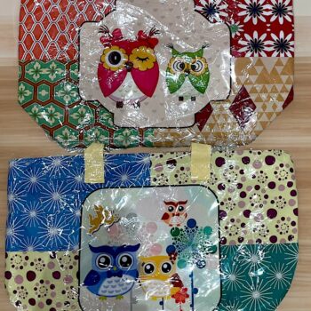 Mélange de 5 Couleurs (soit 3,95€) Grand Sac à Main + Porte Monnaie - Motifs Hiboux – Image 3