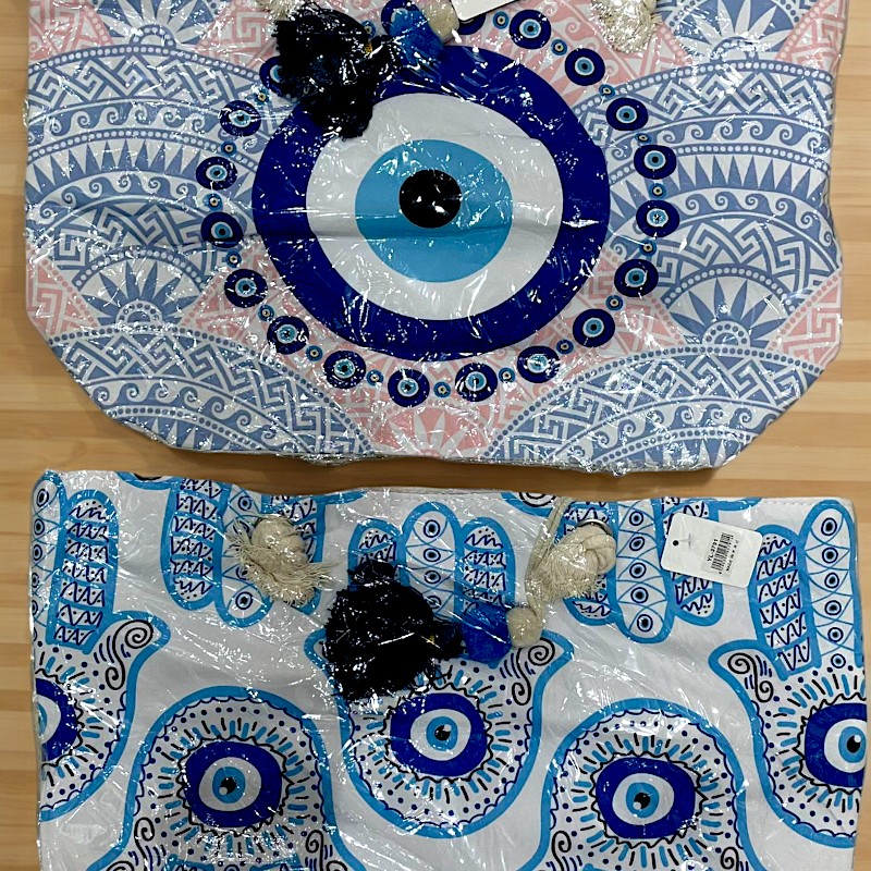 sac de plage motifs mandala 1 Mélange de 5 Couleurs (soit 3,95€) Grand Sac à Main + Porte Monnaie - Motifs Mandalas – Image 2