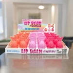 Présentoir de 24 (0,93€ pièce) : Baumes à Lèvres Fruités – Packaging en Forme de Queue de Sirène