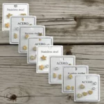 Mélange Variéé de 10 Présentoirs De 3 Boucles D'oreilles (Soit 1,75€ Les 3) : Dorée En Acier Inoxydable