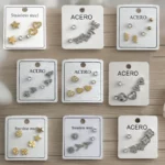 Mélange Variéé de 20 Présentoirs De 3 Boucles D'oreilles (Soit 1,50€ Les 3) : Argentée Et Dorée En Acier Inoxydable