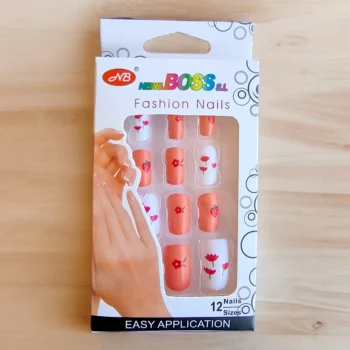 Lot de 12 paquets (Soit 0,95€ le paquet) de 12 Faux-Ongles carrés longs Auto-adhésifs – Image 2