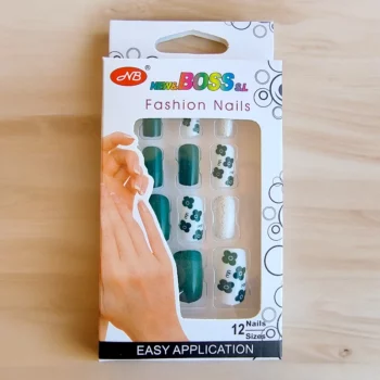 Lot de 12 paquets (Soit 0,95€ le paquet) de 12 Faux-Ongles carrés longs Auto-adhésifs – Image 2