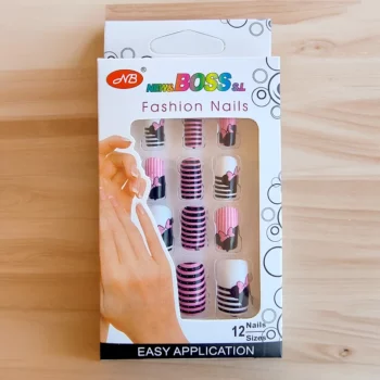 Lot de 12 paquets (Soit 0,95€ le paquet) de 12 Faux-Ongles carrés longs Auto-adhésifs – Image 2