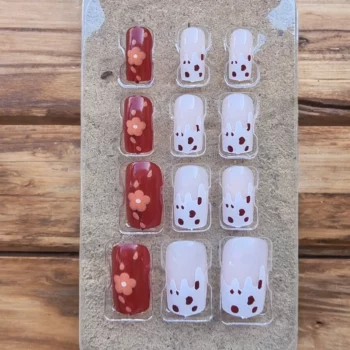 Lot de 12 paquets (Soit 0,95€ le paquet) de 12 Faux-Ongles carrés longs Auto-adhésifs – Image 5