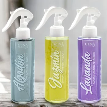Lot de 3 (Soit 2,50€ pièce) : Spray Parfumé ALGONDON & LAVANDA & JAZMIN 260ml - GUNA