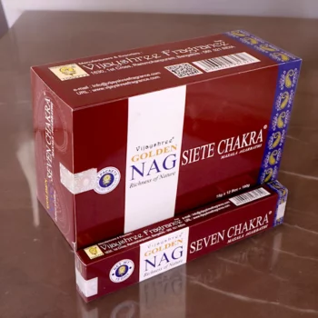 Carton de 12 Paquets de 12 Encens (soit 0,77€ le paquet) SEVEN CHAKRA - Vijayshree Golden Nag