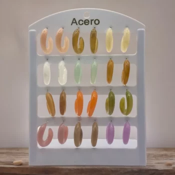 Présentoir de 12 paires (soit 0,95€ la paire) : Boucles d'oreilles En Acier Inoxydable différents coloris