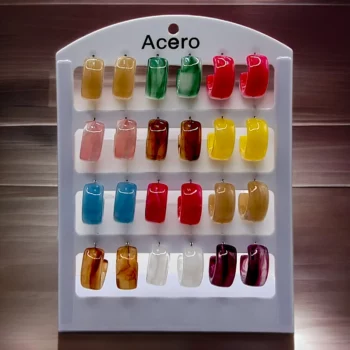 Présentoir de 12 paires (soit 0,95€ la paire) : Boucles d'oreilles En Acier Inoxydable différents coloris