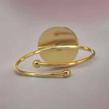 Coussin de 20 (1,85€ unité) : Mélange de bague ajustable dorée et rose – Image 3
