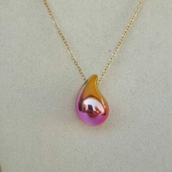 Lot de 12 (1,80€ unité) : Colliers Dorés Avec Pendentif Goutte Nacrée - Acier Inoxydable – Image 6