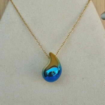 Lot de 12 (1,80€ unité) : Colliers Dorés Avec Pendentif Goutte Nacrée - Acier Inoxydable – Image 4