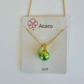 Lot de 12 (1,80€ unité) : Colliers Dorés Avec Pendentif Goutte Nacrée - Acier Inoxydable – Image 2