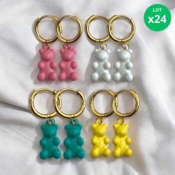 Lot de 24 paires (1,30€ la paire) : Boucle D'oreille Orson - Acier inoxydable