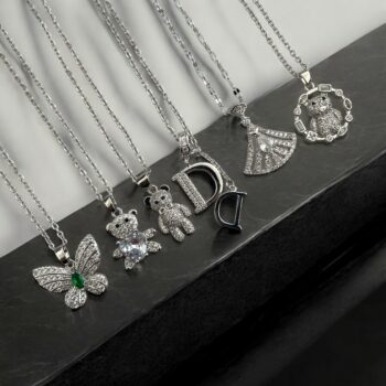 Lot de 6 (2€ Pièce) : Collier Avec Pendentif Doré et Argenté - Acier Inoxydable – Image 3