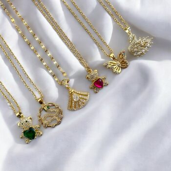 Lot de 6 (2€ Pièce) : Collier Avec Pendentif Doré et Argenté - Acier Inoxydable – Image 2