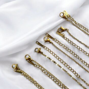 Lot de 6 (2€ Pièce) : Collier Avec Pendentif Doré et Argenté - Acier Inoxydable – Image 5
