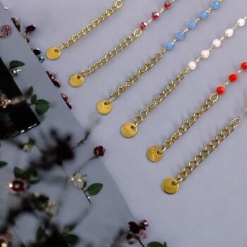 Lot de 24 (1,60€ unité) : Bracelet Doré Avec Perles & Breloques Trèfle – Acier Inoxydable – Image 8