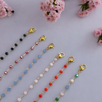 Lot de 24 (1,60€ unité) : Bracelet Doré Avec Perles & Breloques Trèfle – Acier Inoxydable – Image 9