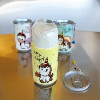 Lot de 12 (1,60€ Pièce) : Mini Canette de 30 Petites Lingettes - Licorne – Image 2