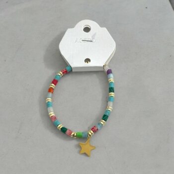 Lot de 6 (1€ unité) : Bracelet Doré Avec Perles & Breloques – Acier Inoxydable – Image 9