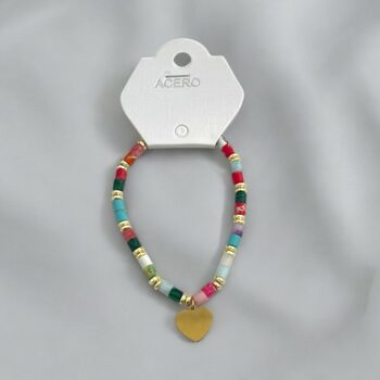 Lot de 6 (1€ unité) : Bracelet Doré Avec Perles & Breloques – Acier Inoxydable – Image 8