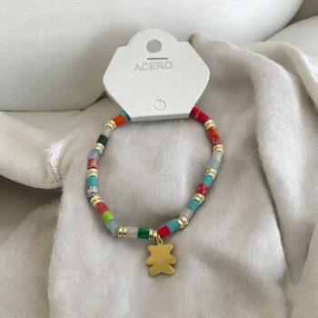 Lot de 6 (1€ unité) : Bracelet Doré Avec Perles & Breloques – Acier Inoxydable – Image 6